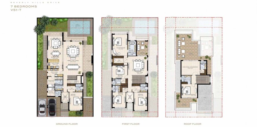 Vila di BEVERLY HILLS DRIVE di DAMAC Hills (Akoya by DAMAC), Dubai, UAE 7 bilik tidur, 676.7 meter persegi № 267968