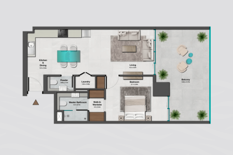Apartament në Jumeirah Village Circle, Dubai, Emiratet e Bashkuara Arabe 1 dhomë, 39 m2. № 728506 - Foto 17