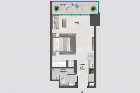 Apartament në Jumeirah Village Circle, Dubai, Emiratet e Bashkuara Arabe 1 dhomë, 39 m2. № 728506 - Foto 16