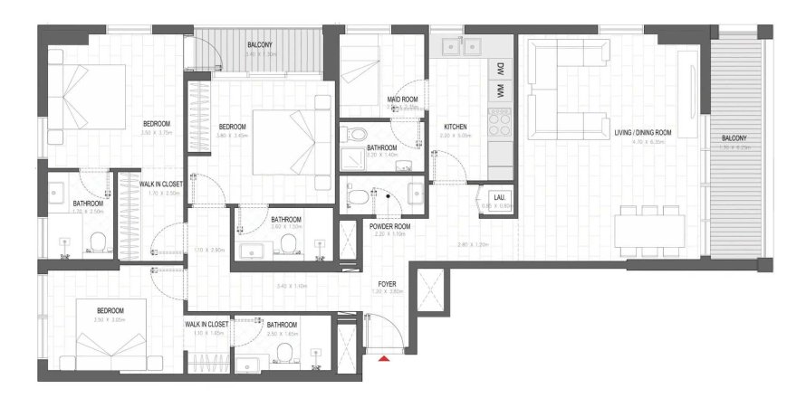 Квартира в Olfah в Muwaileh Commercial, Шарджа, ОАЭ 4 комнаты, 151.8м2 № 714107