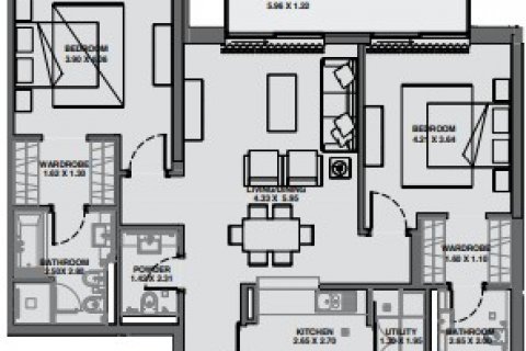 Huoneisto SOBHA HARTLAND Meydan, Dubai, Arabiemiraatit 2 makuuhuonetta, 270 m2 № 211128 - kuva 11