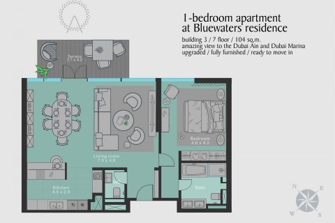 Appartement te koop in Bluewaters, Dubai, VAE 1 slaapkamer, 103 vr.m., nr 571020 - foto 6