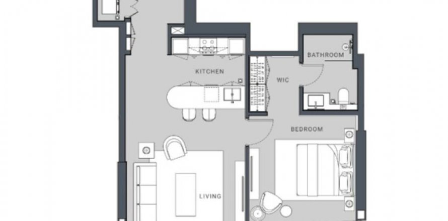 Apartmán v Ras Al Khaimah, SAE 1 spálňa, 87.7 m2 č. 441731
