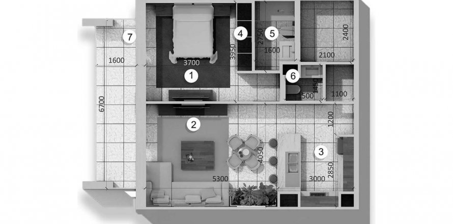Квартира в Q GARDENS LOFTS 2 в Джумейра Вилладж Серкл, Дубай, ОАЕ 2 кімнати, 82.86м2 № 451633
