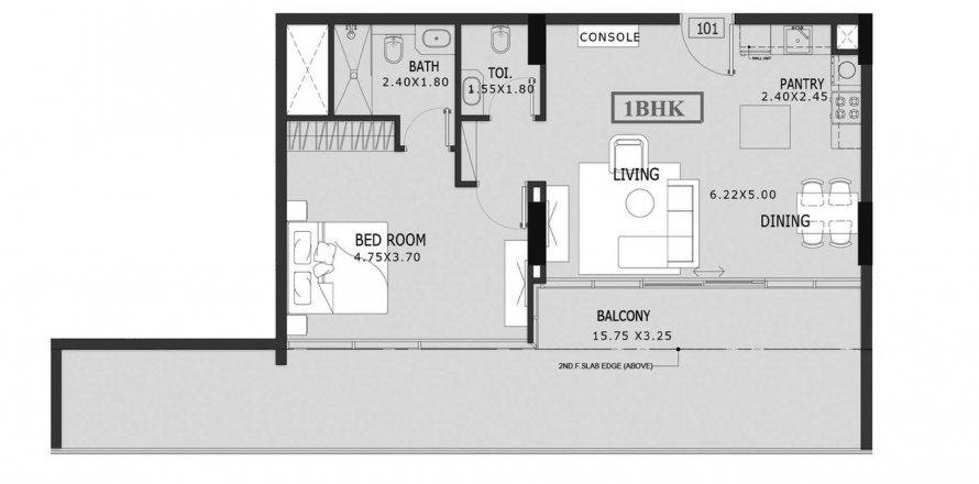 Apartment sa Estrella By Nexus sa Wadi Al Safa 3, Dubai, UAE 1 silid-tulugan, 104.5 sq.m. № 576849