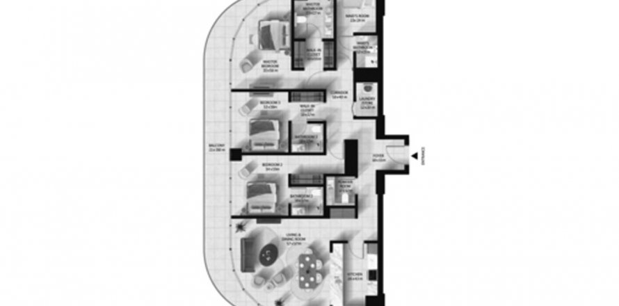Appartement in Dubai, VAE 3 slaapkamers, 200.02 vr.m. nr 612834