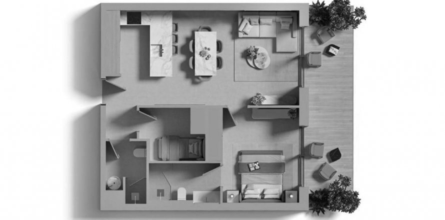 آپارتمان در Jumeirah Village Triangle، Dubai ، امارات متحده عربی 1 خوابه ، 80 متر مربع.  شماره 575569