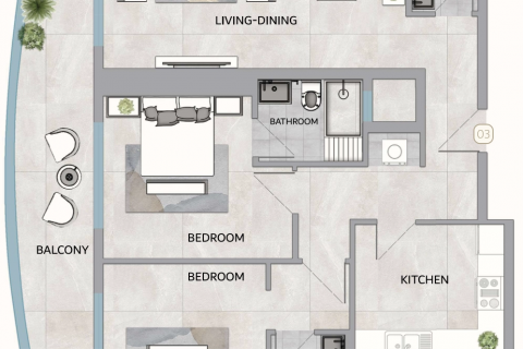 Apartament na sprzedaż w Ajman, ZEA 2 sypialnie, 119 mkw., nr 611557 - zdjęcie 5