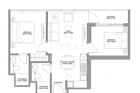 Apartment til salg i Umm Al Quwain, UAE 2 soveværelser, 92 kvm № 550427 - foto 10