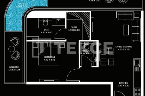 Byt v Business Bay, Dubai, SAE 2 ložnice, 97 m² Č.: 577121 - fotografie 19