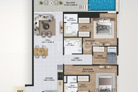 Appartement te koop in Dubai, VAE 2 slaapkamers, 123 vr.m., nr 550421 - foto 11