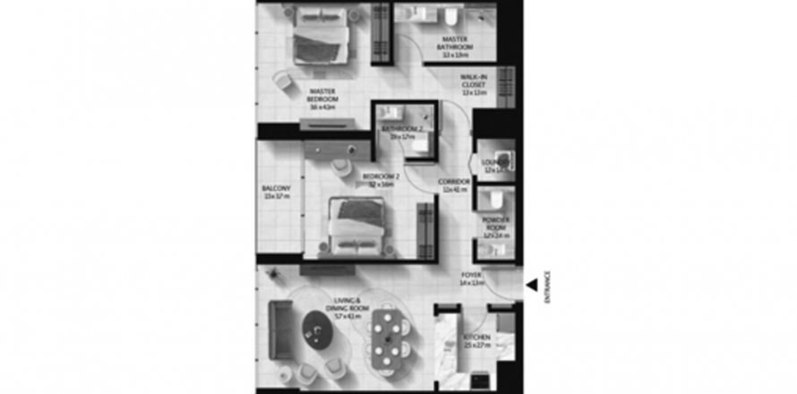 Floor plan «TYPE 02», 2 bedrooms, in Cascada