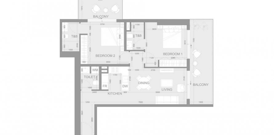 Appartement à Jumeirah Village Triangle, Dubai, EAU: 2 chambres, 99.9 m2 № 570490