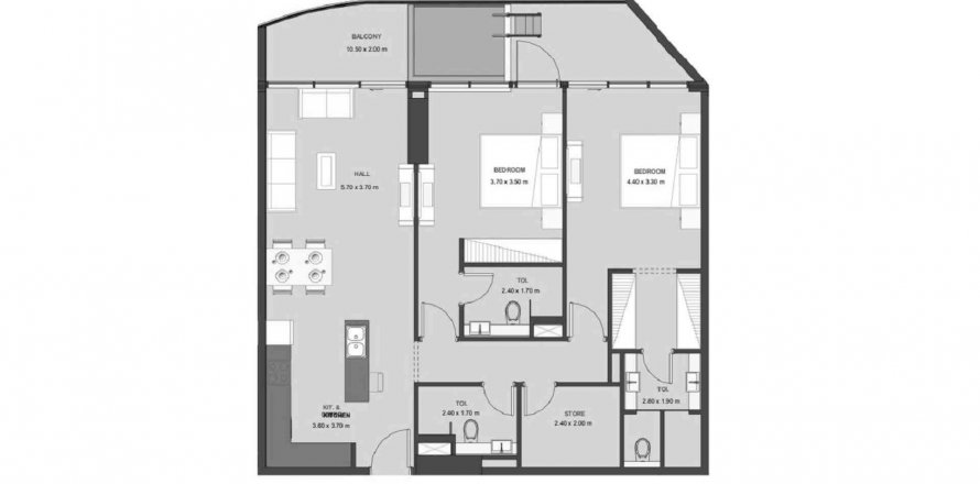 Appartement à Jumeirah Village Circle, Dubai, EAU: 2 chambres, 121.98 m2 № 457321