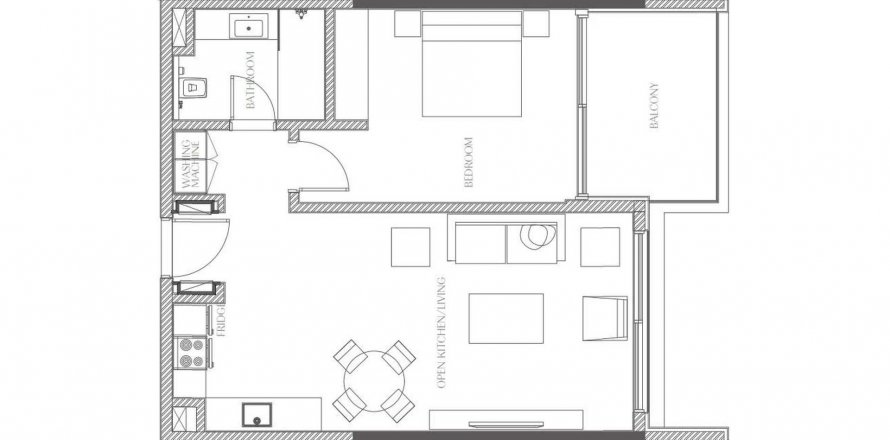 Apartmen di Creekside Residence di Al Zorah, Ajman, UAE 1 bilik tidur, 74.14 meter persegi № 610818