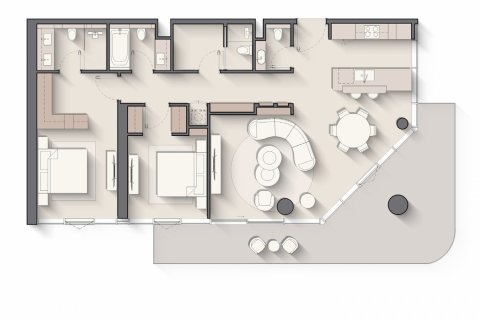 Apartment til salg i Dubai, UAE 2 soveværelser, 128.81 kvm № 577143 - foto 2