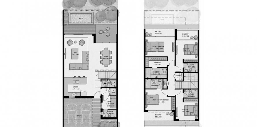 Vila u The View Island u Sharjah, UAE 307.97 m2, 4 spavaćih soba Br. 575411