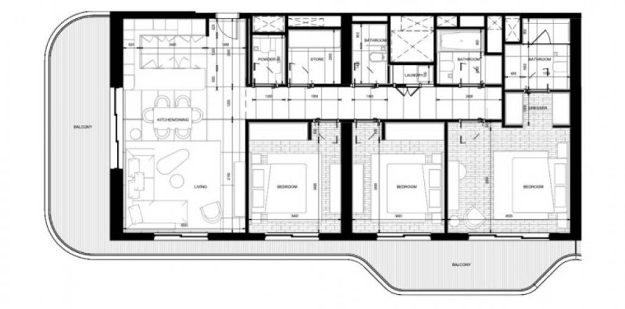 Apartamento em Ras Al Khaimah, EAU 3 quartos, 216.09 m2 № 441736
