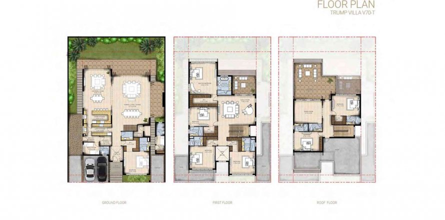 Floor plan «VILLA V-70T», 8 bedrooms, in BEL AIR PHASE 2