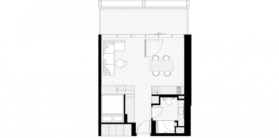 Wohnung UPSIDE LIVING in Business Bay, Dubai, VAE: 52.78 m2 Nr. 434126
