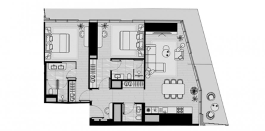 Apartment in ICONIC TOWER in Al Sufouh, Dubai, UAE 2 bedrooms, 149.35 sq.m. № 403335
