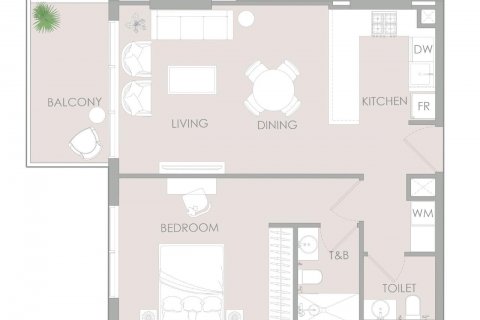 Byt v Dubai, SAE 1 ložnice, 71 m² Č.: 599585 - fotografie 7