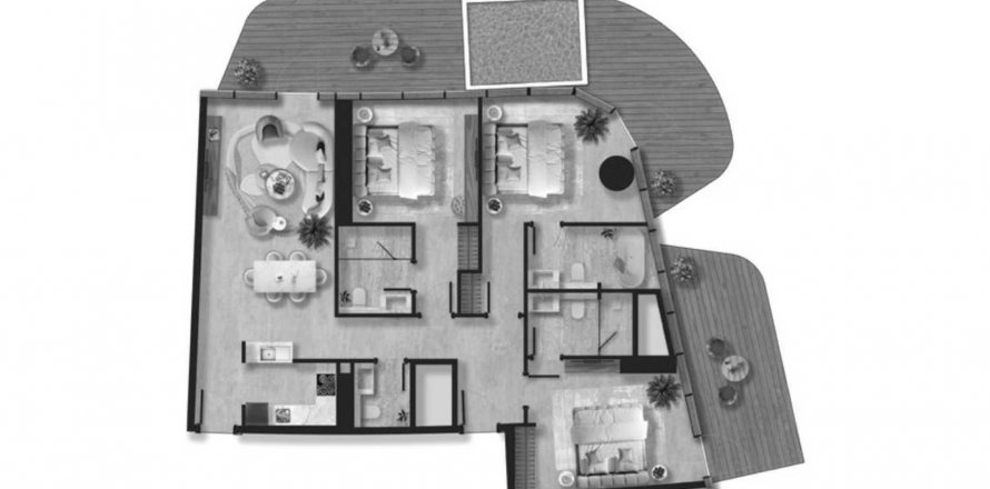 Appartamento a Al Marjan Island, Ras Al Khaimah, EAU 3 camere da letto, 187.29 mq. № 590648
