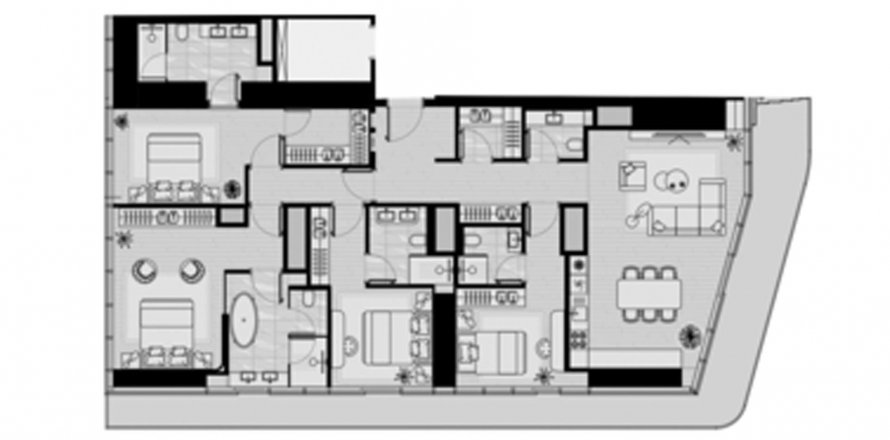 Leilighet i Al Sufouh, Dubai, Emiratene 4 soverom, 233.71 kvm nr. 403339