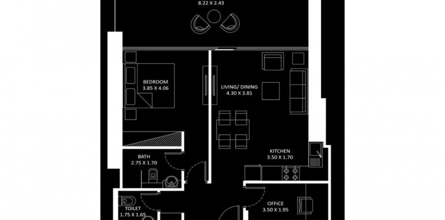 Apartment sa ELITZ sa Jumeirah Village Circle, Dubai, UAE 1 silid-tulugan, 81.92 sq.m. № 550467