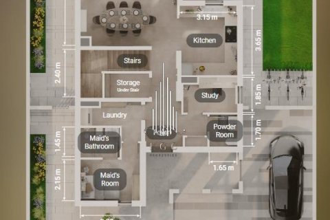 Vila na Yas Island, Abu Dhabi, UAE 4 spavaće sobe, 232.8 m2 Br. 550305 - Slika 14