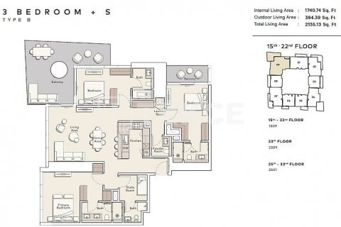 Lägenhet till försäljning i Jumeirah Lake Towers, Dubai, UAE 3 sovrum, 240 kvm Nr. 403923 - fotografi 21