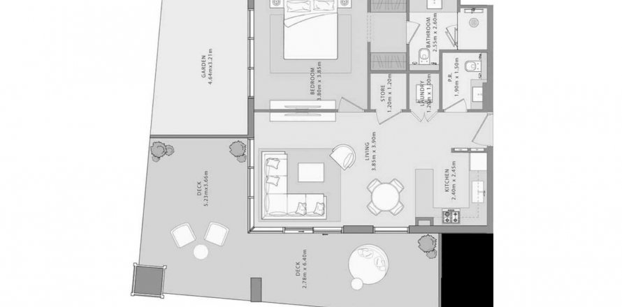 Korter asukohaga UNO LUX by WOW Resorts asukohaga Al Marjan Island, Ras Al Khaimah, AÜE: 1 magamistoaga, 116.51 m² Nr 580097