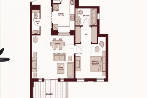 Wohnung zum Verkauf in Old Town, Dubai, VAE 1 Schlafzimmer, 90 m2 Nr. 627492 - Foto 13