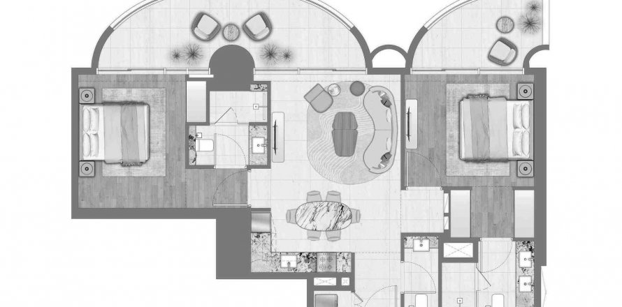 Appartamento a Downtown Dubai (Downtown Burj Dubai), Dubai, EAU 2 camere da letto, 113.3 mq. № 520246