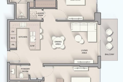 Apartamento para venda em Dubai, EAU 2 quartos, 98 m2 № 599656 - foto 16