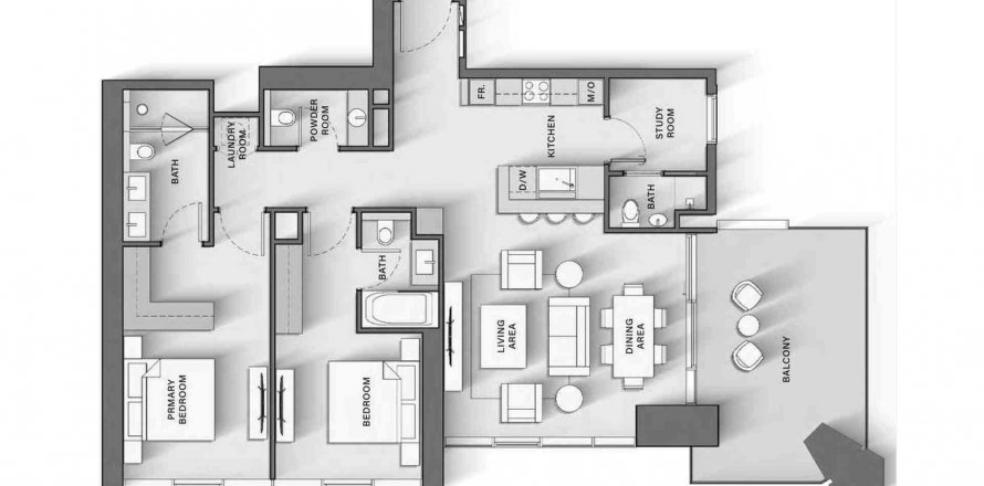 Nadd Al Sheba、Dubai、UAEにあるマンション 2ベッドルーム、137.22 m2 No544633