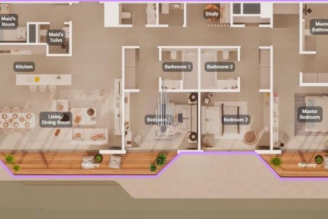 آپارتمان برای فروش در Saadiyat Island، Abu Dhabi، امارات متحده عربی 3 خوابه ، 180.3 متر مربع ، شماره 577696 - تصویر 11
