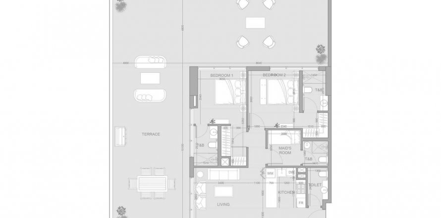 Apartament w Jebel Ali, Dubai, ZEA 2 sypialnie, 204.7 mkw. nr 541061
