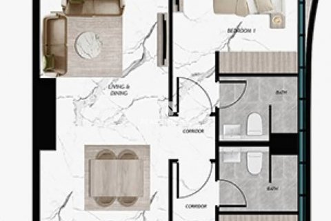 Apartament de vânzare în Majan, Dubai, EAU 2 dormitoare, 94 mp. №395957 - poză 22
