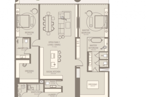 Huoneisto Dubai, Arabiemiraatit 2 makuuhuonetta, 325 m2 № 598563 - kuva 8