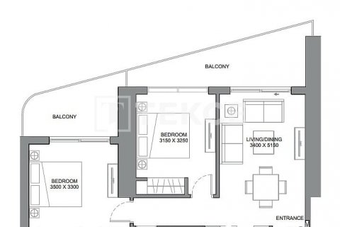 Huoneisto Meydan, Dubai, Arabiemiraatit 2 makuuhuonetta, 108 m2 № 394968 - kuva 13