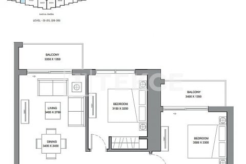 Huoneisto Meydan, Dubai, Arabiemiraatit 2 makuuhuonetta, 108 m2 № 394968 - kuva 12