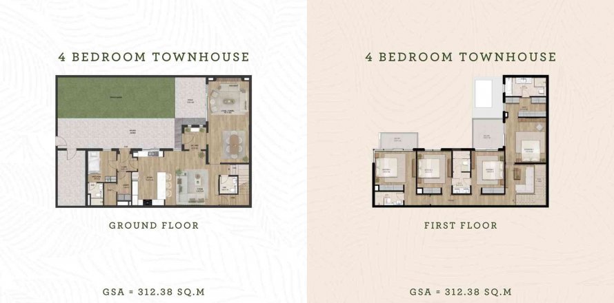 Maison de ville à Yas Island, Abu Dhabi, EAU: 4 chambres, 312.38 m2 № 309905