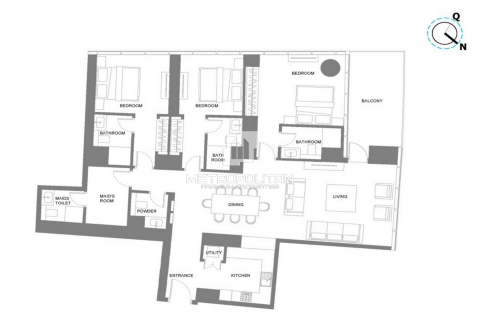 Byt v Dubai Harbour, SAE 3 ložnice, 188 m² Č.: 592943 - fotografie 11