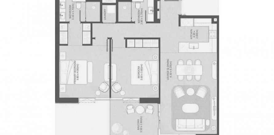 Apartmán v District One Naya Residences v Meydan, Dubai, SAE 2 spálne, 102.11 m2 č. 582277
