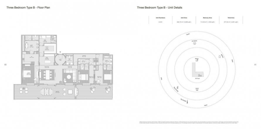 Huoneisto ARMANI BEACH RESIDENCES Palm Jumeirah, Dubai, Arabiemiraatit 3 makuuhuonetta, 377.25 m2 № 387356