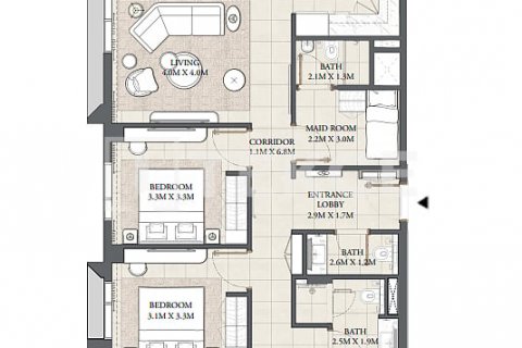 Appartement te koop in Dubai, VAE 3 slaapkamers, 137 vr.m., nr 544541 - foto 13