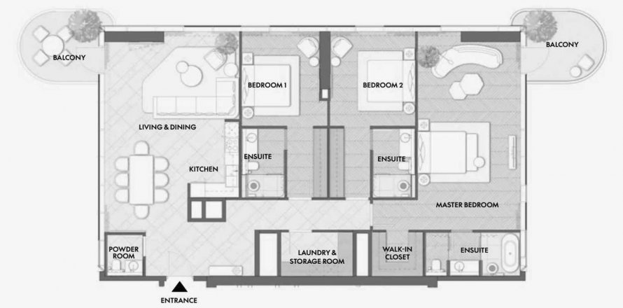 Wohnung in Jumeirah Lake Towers, Dubai, VAE: 3 Schlafzimmer, 210.33 m2 Nr. 545712