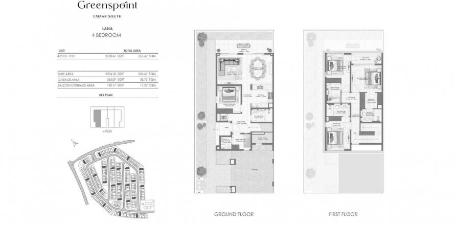 Townhouse in Greenspoint in Dubai South (Dubai World Central), UAE 4 bedrooms, 251.58 sq.m. № 581096