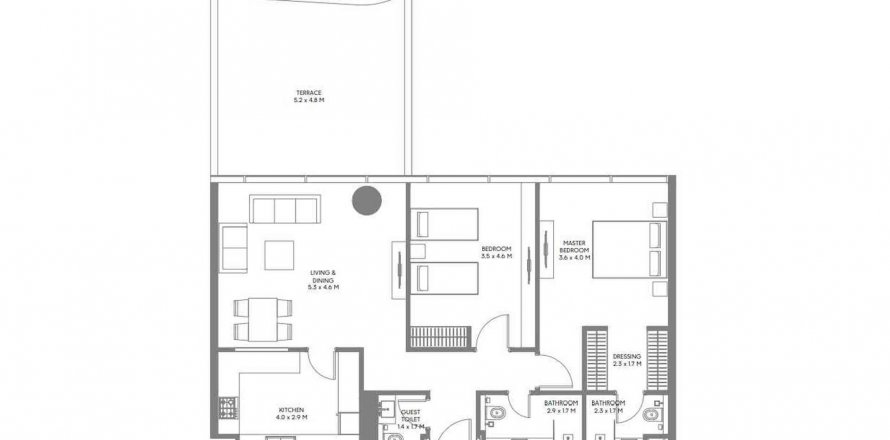 Muwaileh Commercial、Sharjah、UAEにあるマンション 2ベッドルーム、129.14 m2 No543955